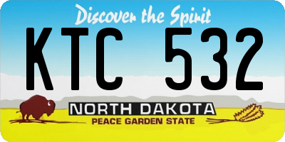 ND license plate KTC532