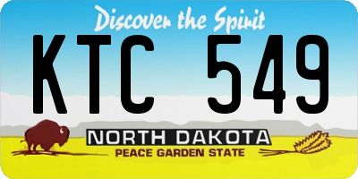 ND license plate KTC549