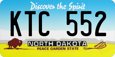 ND license plate KTC552
