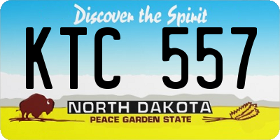 ND license plate KTC557