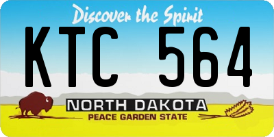 ND license plate KTC564