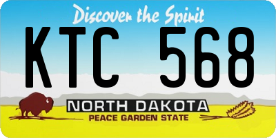 ND license plate KTC568