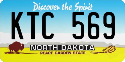 ND license plate KTC569
