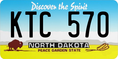 ND license plate KTC570