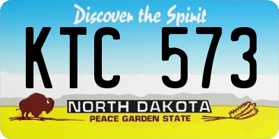 ND license plate KTC573