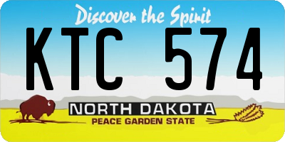 ND license plate KTC574