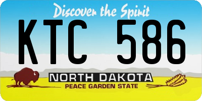 ND license plate KTC586