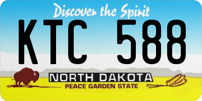 ND license plate KTC588