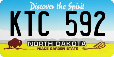 ND license plate KTC592