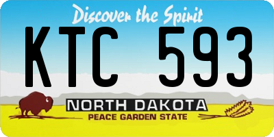 ND license plate KTC593