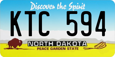 ND license plate KTC594