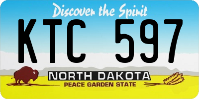 ND license plate KTC597
