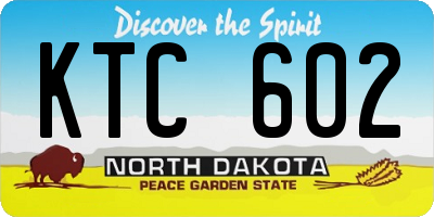 ND license plate KTC602