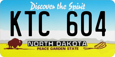 ND license plate KTC604