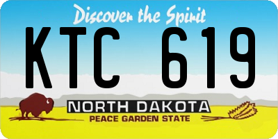 ND license plate KTC619