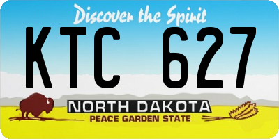 ND license plate KTC627