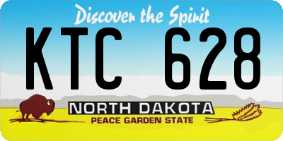 ND license plate KTC628