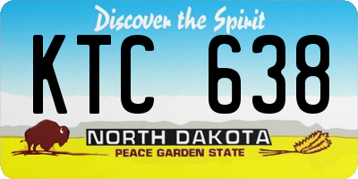 ND license plate KTC638