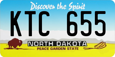 ND license plate KTC655