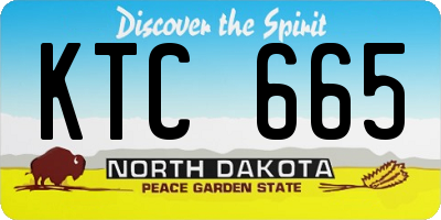 ND license plate KTC665