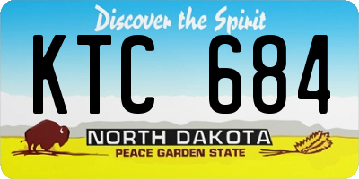 ND license plate KTC684
