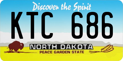 ND license plate KTC686