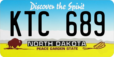 ND license plate KTC689