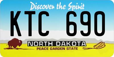 ND license plate KTC690