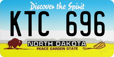 ND license plate KTC696
