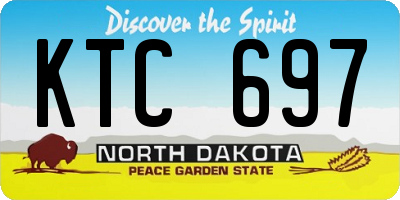 ND license plate KTC697