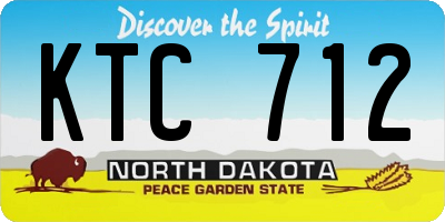 ND license plate KTC712