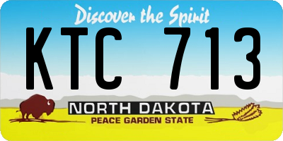 ND license plate KTC713