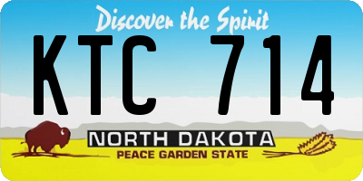 ND license plate KTC714