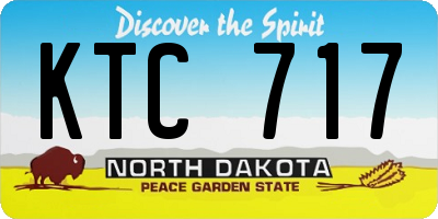ND license plate KTC717