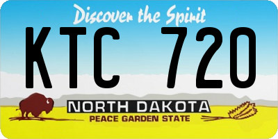 ND license plate KTC720