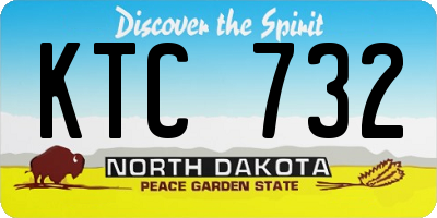 ND license plate KTC732