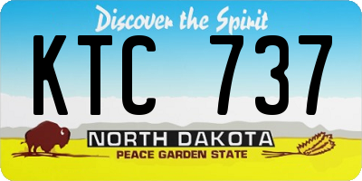 ND license plate KTC737