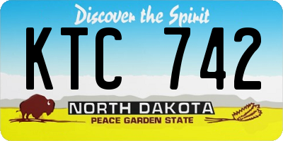 ND license plate KTC742