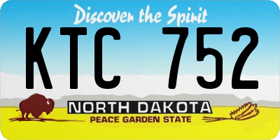 ND license plate KTC752