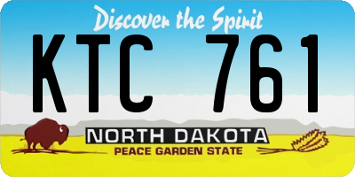 ND license plate KTC761