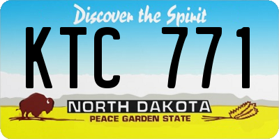 ND license plate KTC771