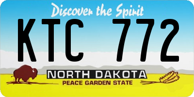 ND license plate KTC772