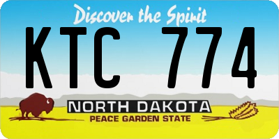 ND license plate KTC774