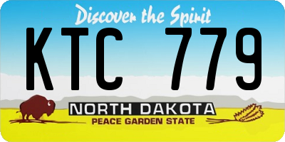 ND license plate KTC779