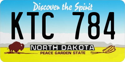 ND license plate KTC784