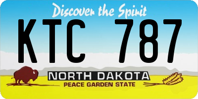ND license plate KTC787