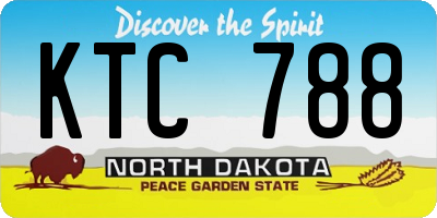 ND license plate KTC788