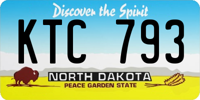 ND license plate KTC793