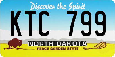 ND license plate KTC799