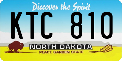 ND license plate KTC810